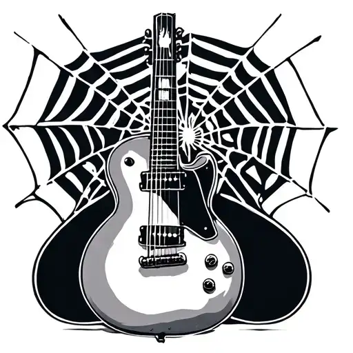 A Guitar And The Stringers Are A Spider Web Simple