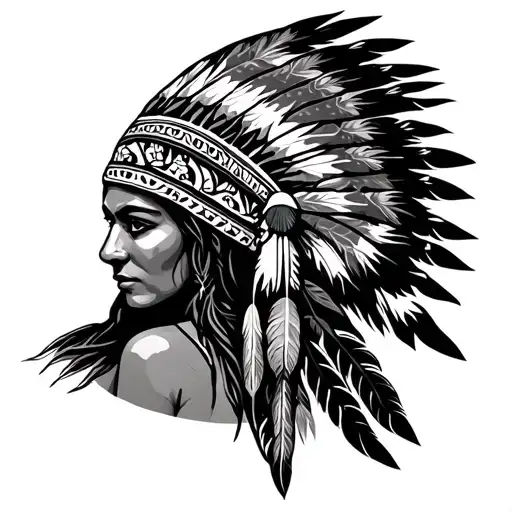 Native American Women With Headdress