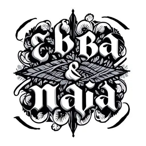 Two Word Ambigram Generator Of The Names Ebba And Maja