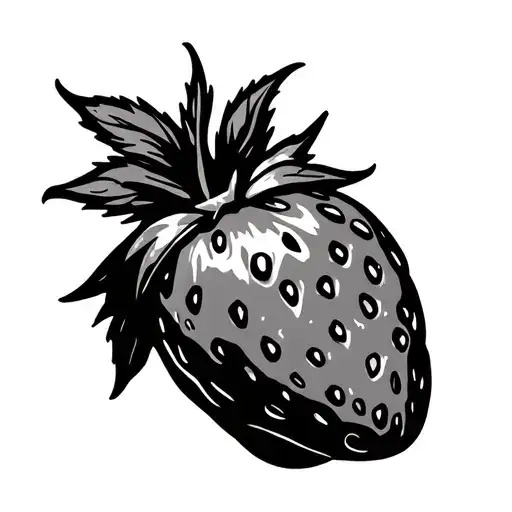 Haribo Sweet Strawb Simple Line Tattoo No Shadows