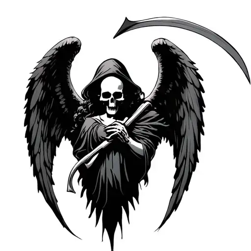 Angel Of Death With A Scythe