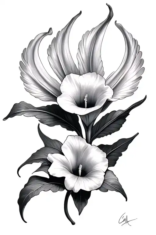 Cala Lily Hydrangea Wings Spread Wide