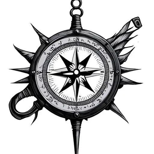 Nautical Compass Surrounded