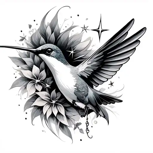 Humming Bird And Shooting Star