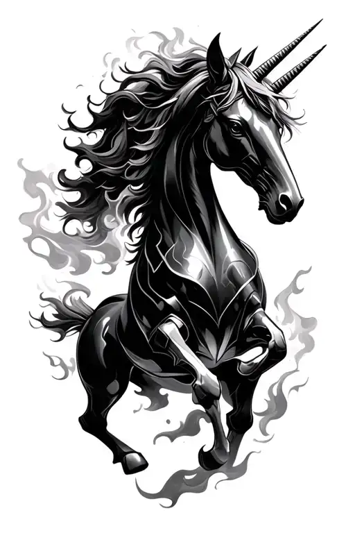 Unicorn Armored Fire Breathing Fire That Turns