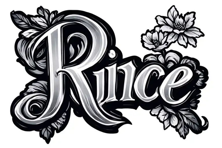 The Word Rince In A Fancy Font In Back