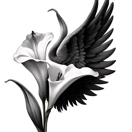 Calla Lily Tulip Angel Wings