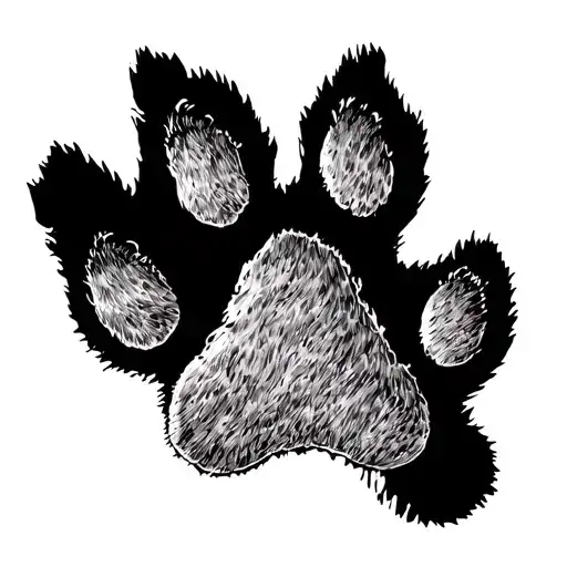 Real Dog Paw Print