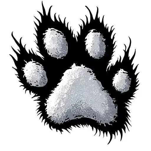 Real Dog Paw Print