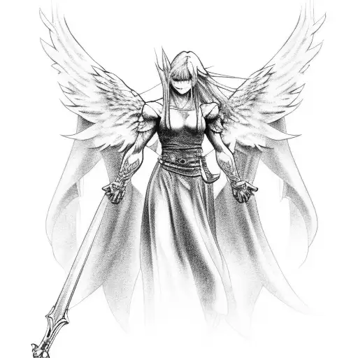 One Winged Angel Descending From Heaven