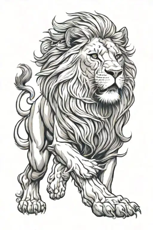 Roaring Male Lion