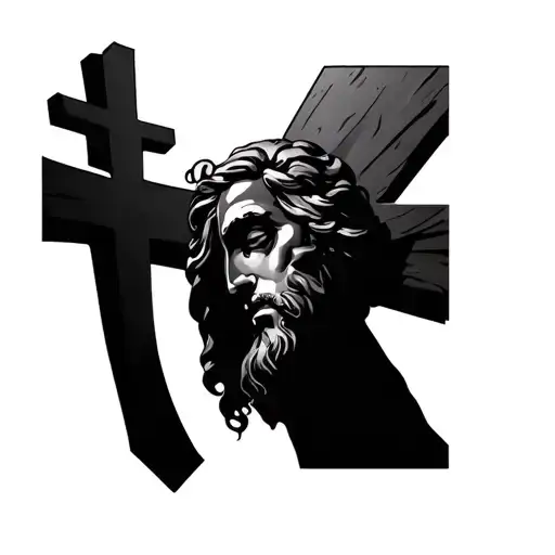 Cross Of Jesus Praying
