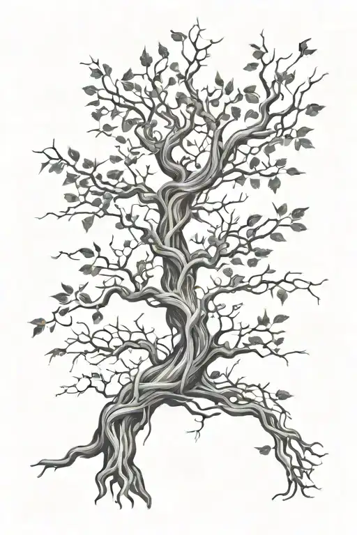 Tree With Vines Wrapping