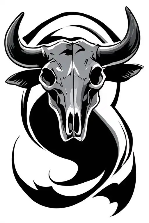 Western Bull Skull Head