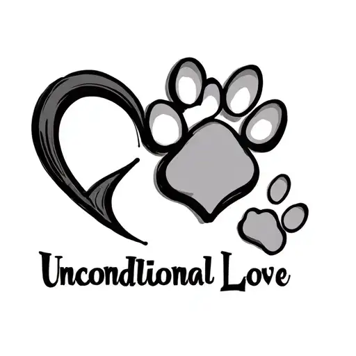 Unconditional Love Symbol With Small Paw