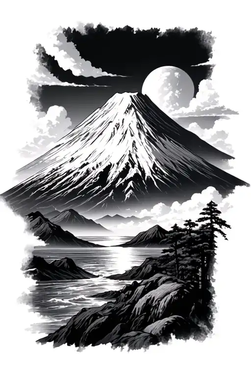 Mount Fuji In The Background