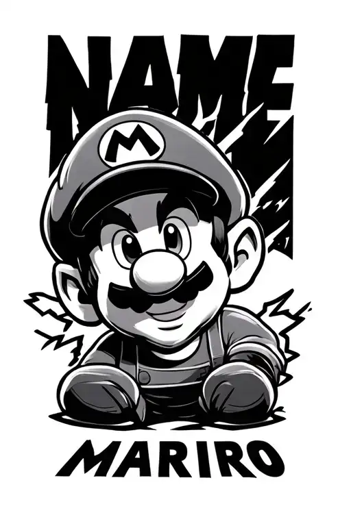 Name Mario With Lightning