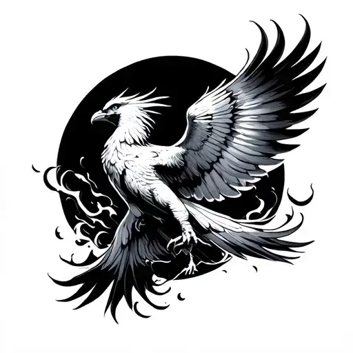 Rising Phoenix Rising From The Ashes Flying