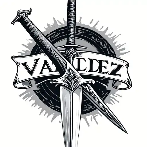 Valdez Written With Sword Simple
