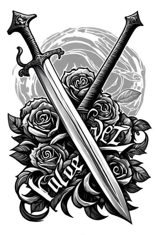Valdez Written With Sword Simple Design