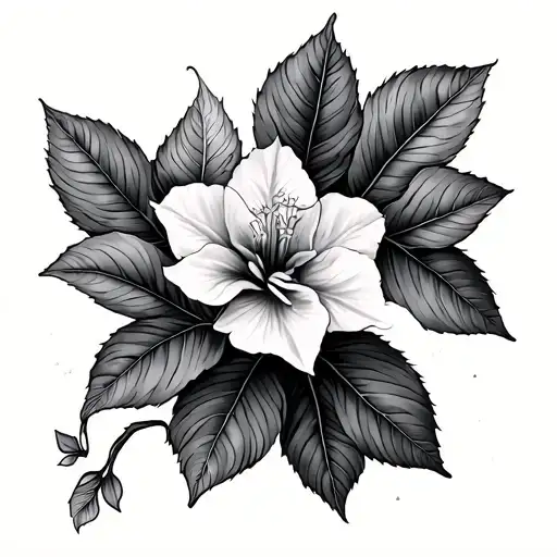 Bougainvillea And Fish