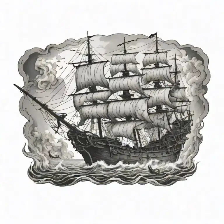 Scary Ghost Pirate Ship