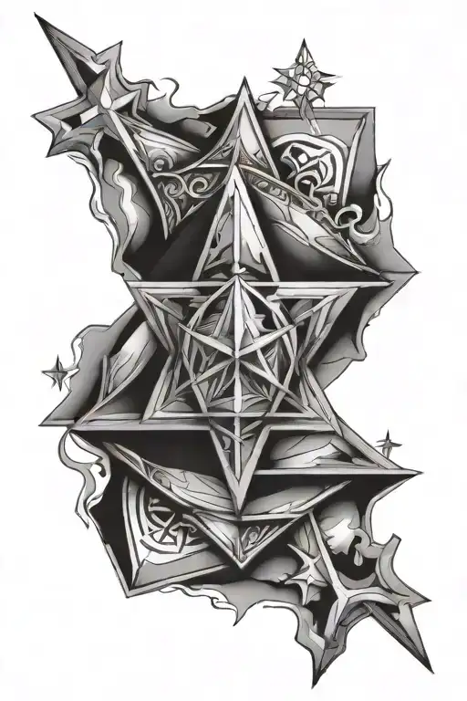 8 Pointed Star With Ramiel In The Middle Part