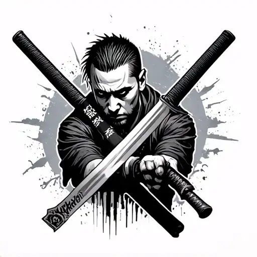 Linkin Park With Katana