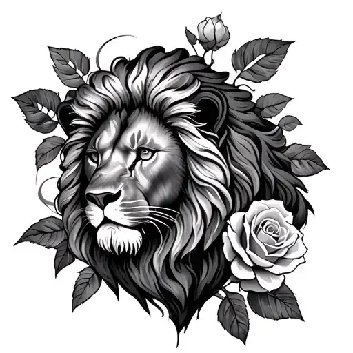 Lion Roses Man In The Maze