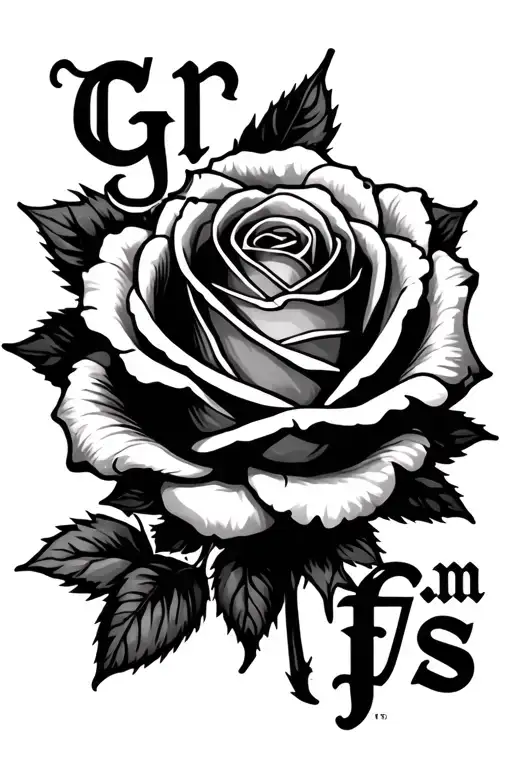 Blurred Rose With Letters G M F A S Incorporated Somehow