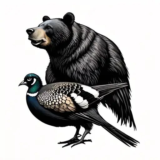 Bear And Pheasant