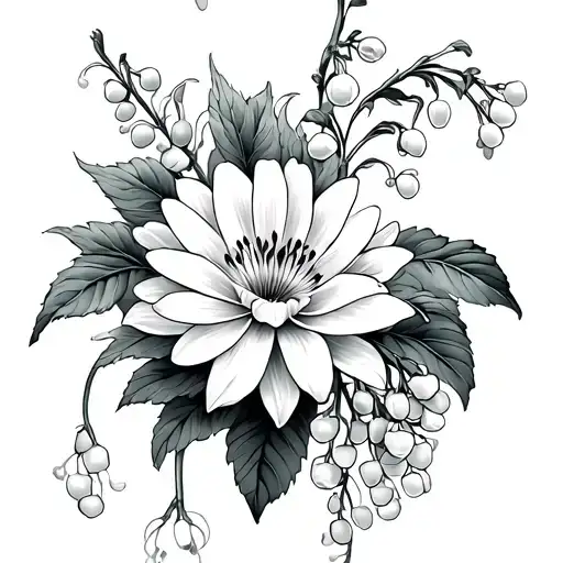 Chrysanthemum And Lily Of The Valley