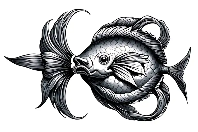 Pisces Symbol Intertwined