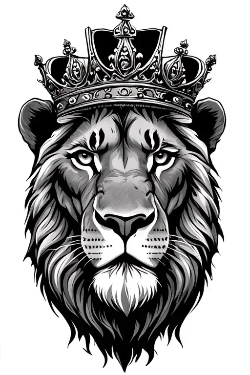 Lion Wearing A Crown