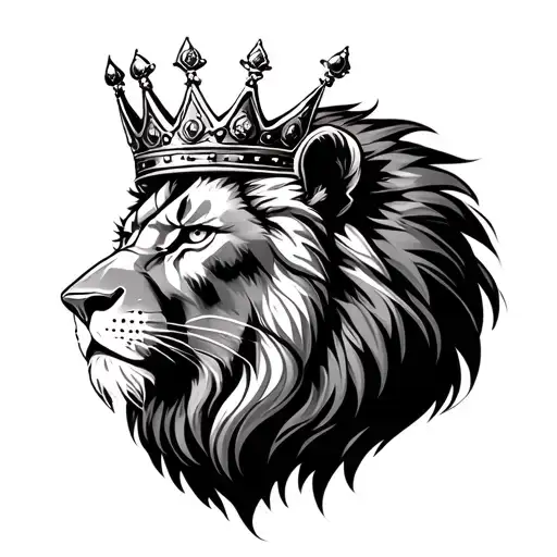 Lion Wearing A Crown