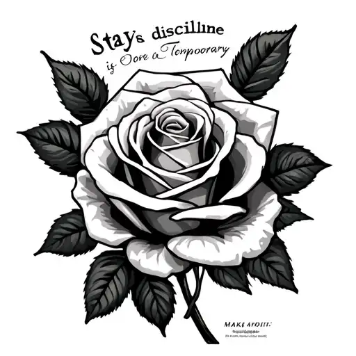 Make Me A Man Rose Sleeve With A Chest Tat That Says Stay Discipline Motivation Is Temporary
