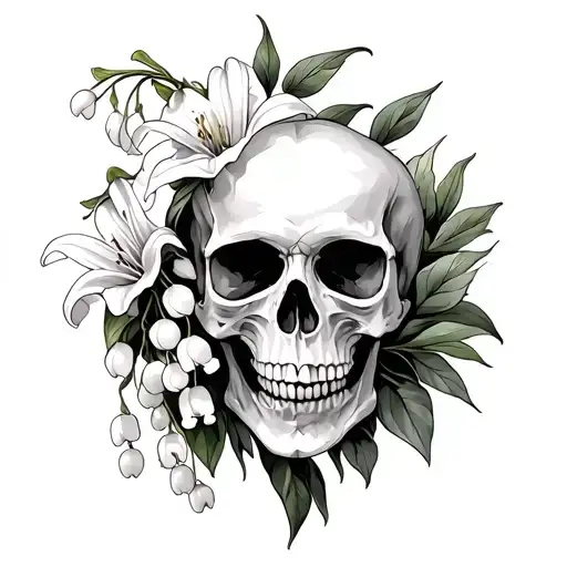 Skulls And Lily Of The Valley