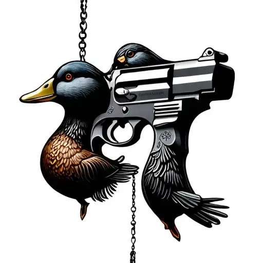 Gun With Hanging Ducks