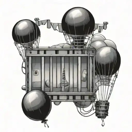 Black Ballons And Jail Cell