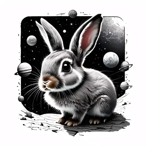 Baby Bunny In Solar System
