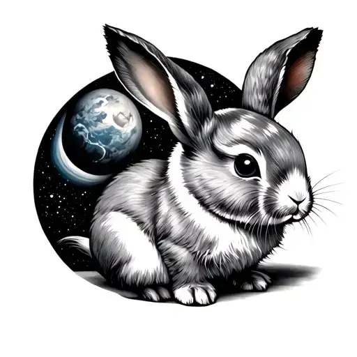 Baby Bunny In Solar System