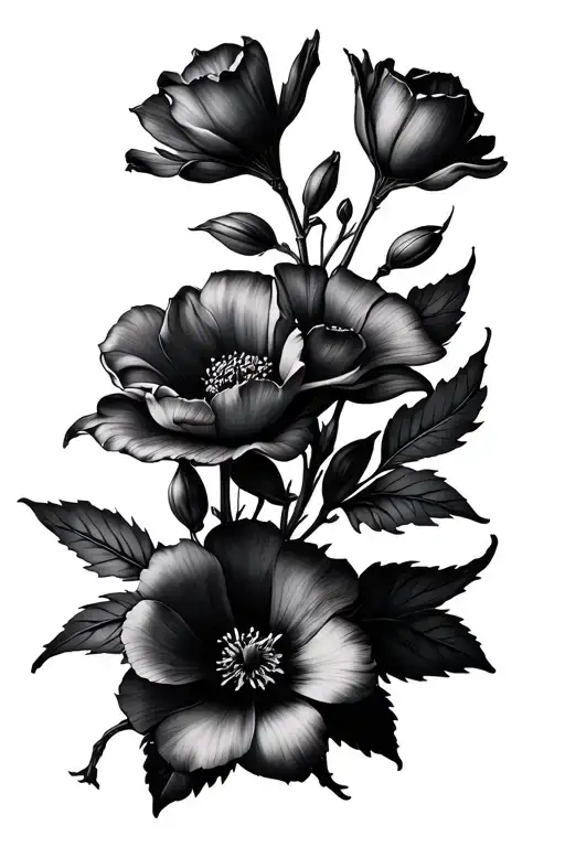 Flowers And Nature Intertwined