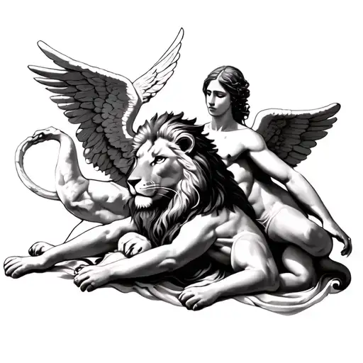 Angels With Lion Of Judah