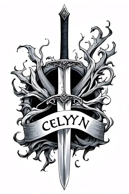 Sword Going Through The Word Celyn