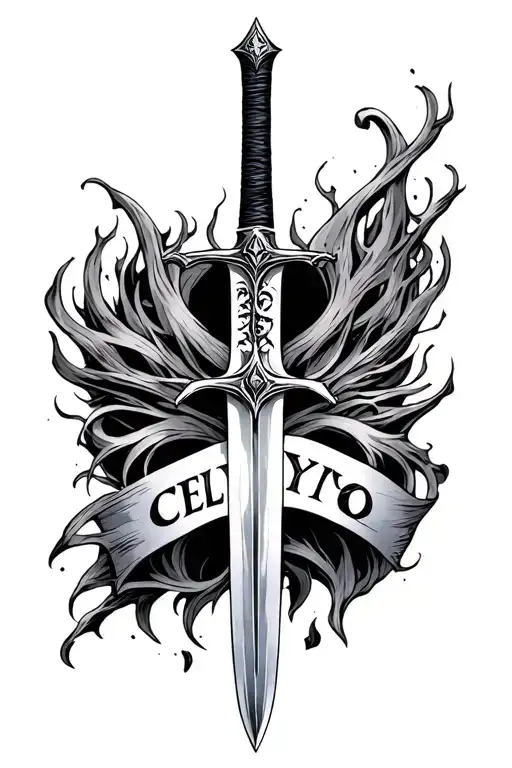 Sword Going Through The Word Celyn
