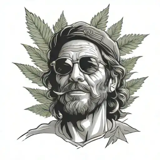 A Realistic Portrait Of A Famous Cannabis Activist Or Icon