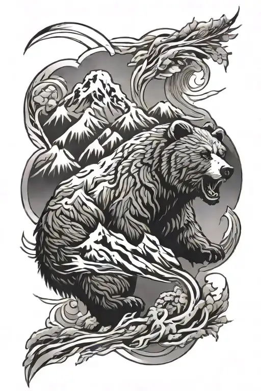 Mountains Rivers And Bear Claw Marks