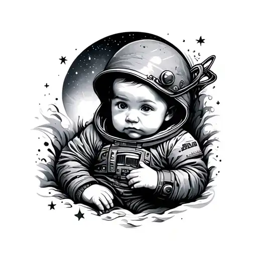 Baby In The Astronomical Star System