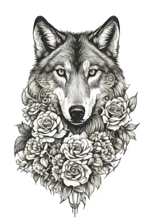 Wolves And Flowers