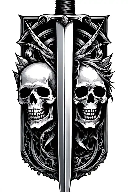 Claymore Sword Piercing Skulls Instead